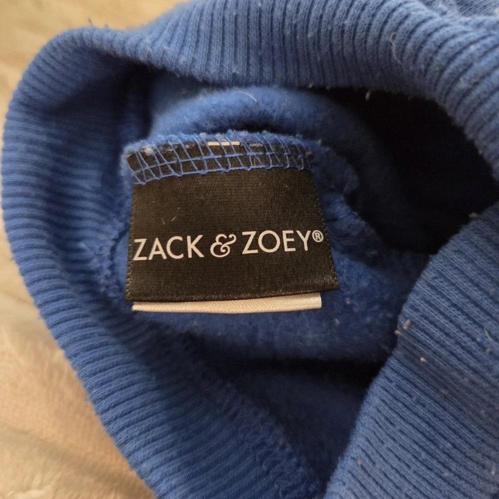 Zack & Zoey Basic Dog Hoodie Blue Sweatshirt Kangaroo Pocket Size Extra Small XS